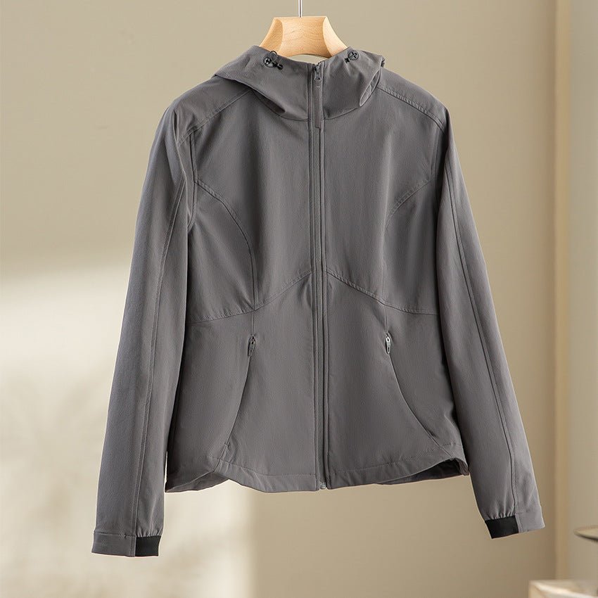 Women's Two-Piece Tracksuit with Hooded Jacket and Straight-Leg Pants teemdrop