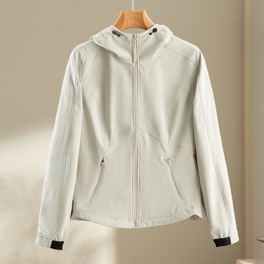 Women's Two-Piece Tracksuit with Hooded Jacket and Straight-Leg Pants teemdrop